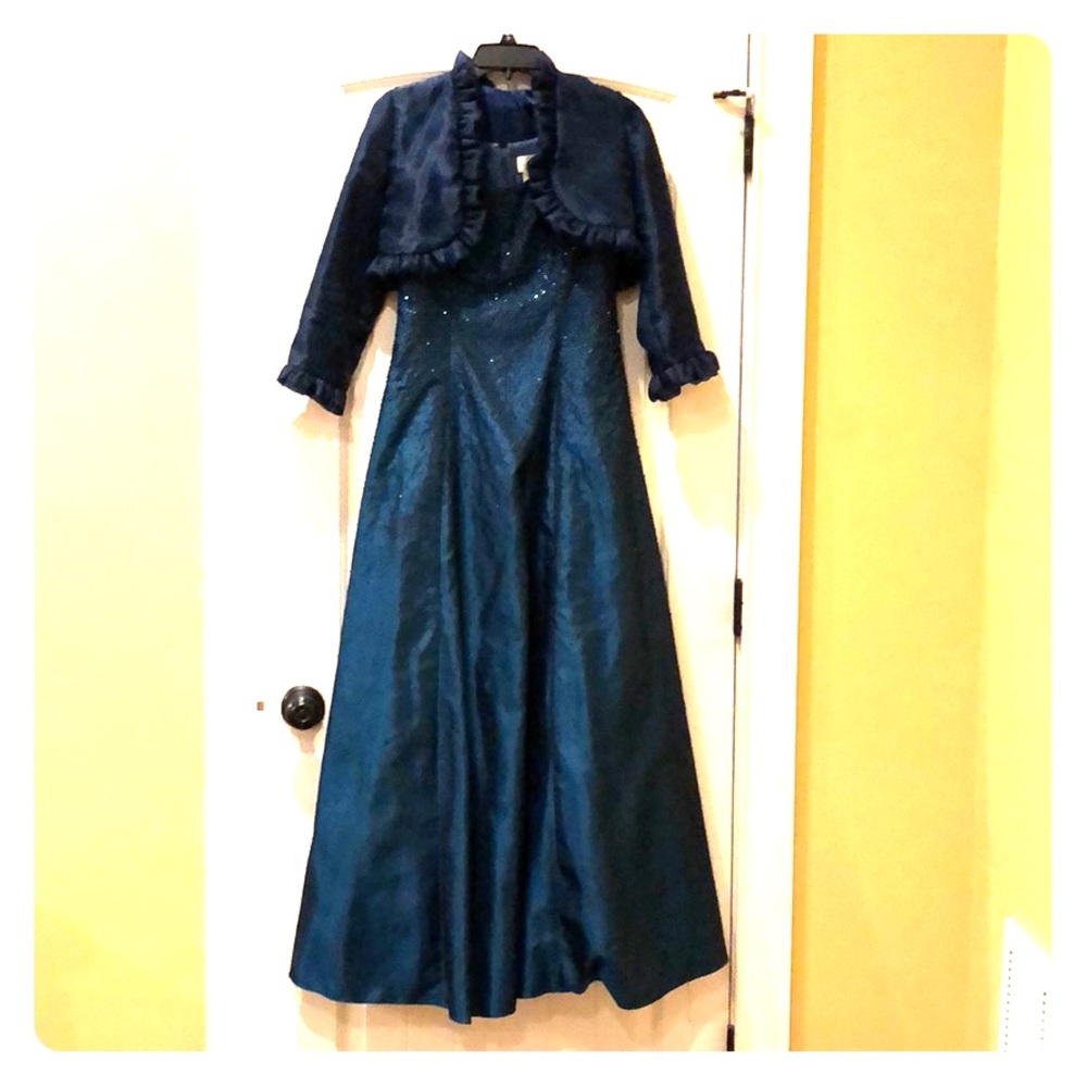 Navy blue beaded formal